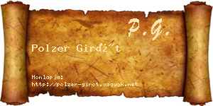Polzer Girót névjegykártya